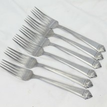 Oneida Augusta Salad Forks 7&quot; Stainless Lot of 6 - $29.39