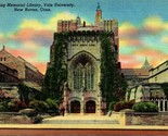 Sterling Memorial Library Yale University New Haven CT Linen Postcard C7 - $2.92