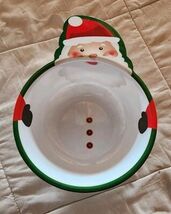 Cute Santa Claus Bowl 8.25 Inch Plastic Melamine Winter Holiday Cereal C... - $6.99