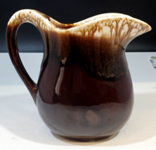 Vintage McCoy Pottery Brown Drip Glaze Pitcher Creamer 6 1/2” - £19.41 GBP