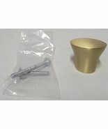 Signature Hardware 444147 Minette Solid Brass Round Cabinet Knob - Satin... - $20.23 CAD