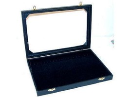 1 ENCLOSED JEWELRY DISPLAY BOX ring necklace showcase HOLDER jewels new ... - $18.99