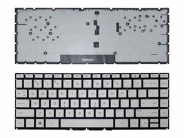 US Silver English Backlit Laptop Keyboard (without frame) for HP Pavilion 14-BF  - £33.74 GBP