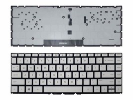 US Silver English Backlit Laptop Keyboard (without frame) for HP Pavilion 14-BF  - £32.13 GBP