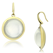 VL102 - IP Gold(Ion Plating) Brass Earrings with Synthetic Synthetic Sto... - $21.49