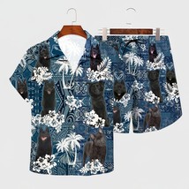 PL Cosmos Shirt Summer Schnauzer Hawaiian Set 3D Printed Hawaii Shirt + Beach Sh - £81.13 GBP