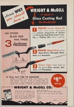 1952 Print Ad Wright &amp; McGill Solid Glass Casting Fishing Rods Denver,Colorado - £10.06 GBP