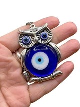Blue Beads Blue and Silver Evil Eye Keychain for Bike/Car Gifting with Key Ring - £11.72 GBP