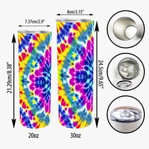 Insulated Stainless Steel Tumbler Drinkware  20oz or 30oz  Retro Tie Dye - £12.89 GBP