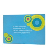 Postcard Sir More Than Kisses Letters Mingle Souls Poetry John Donne Chrome - $6.88 CAD
