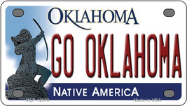 Go Oklahoma Novelty Mini Metal License Plate Tag - £11.95 GBP