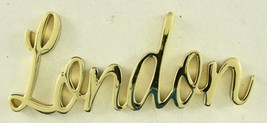 Modern Solid Brass Wall or Shelf Plaque LONDON Script Home Decor 9&quot; by 3... - £18.83 GBP