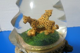 Musical Water Snow Globe Outdoor Theme Leopards Squirrel And More Flaw V... - $14.95