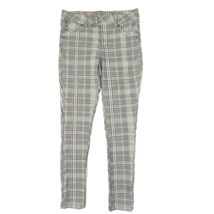 Sabrina Lauren Skinny Stretch Pants Womens size 12 Gray White Plaid Stre... - £17.92 GBP