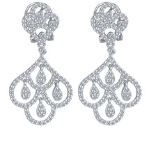 Authenticity Guarantee 
Women&#39;s Dangle Earrings 14k White Gold 1.40 Ct Natura... - £1,242.39 GBP