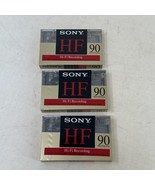 3 SONY HF90 90 Min Blank Audio Cassette Tape Type I NEW SEALED C-90HF - £7.73 GBP