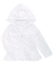 First Impressions Baby Girls Eyelet Hoodie-18M/White - $22.00