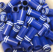 12 Ultra-Premium Quality Iron Ferrules Blue with White Rings 1” - £29.88 GBP
