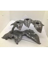Candle Holder Metal 2 Piece Floral - $278.12 MXN