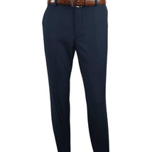 Men Renoir Flat Front Suit Separate Pants Slim Fit Soft Feel Slacks 201-19 Navy - $59.99