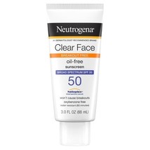Neutrogena Clear Face Oil-Free Broad Spectrum Sunscreen, SPF 50, 3.0 fl oz.. - £20.56 GBP