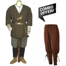 Medieval Tunica Celtic With Legging Full Sleeves Renaissance Shirt SCA LARP - £101.72 GBP+