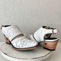 Lane Robin Mules Womens Cowboy Boots 8 Western White Leather Cowgirl Boo... - $222.75