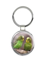 Parakeet Couple : Gift Keychain Bird Nature Watchers Ecology Animals Pet - £6.38 GBP