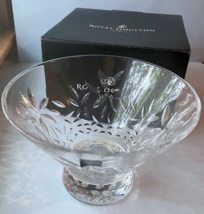 Royal Doulton Crystal Central Park 9" Pedestal Centerpiece Bowl 6" Deep ... - $58.31