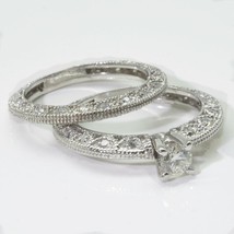 Authenticity Guarantee 
14k White Gold Vintage Style Diamond Engagment Ring, ... - £1,143.91 GBP