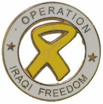 Operation Iraqi Freedom Yellow Ribbon Lapel Pin Or Hat Pin - Veteran Owned Busin - £4.37 GBP