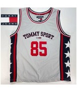 Vintage 90s Tommy Hilfiger Basketball Jersey XL Mens Off-White Tommy Spo... - £34.61 GBP