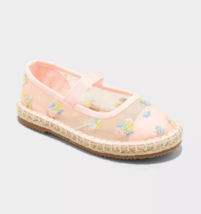 Cat &amp; Jack Mädchen Kleinkind Beige Pink Arren Slip-On Espadrille Sandale... - $11.98