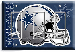 Dallas Cowboys Football Team Helmet 3 Gfi Light Switch Wall Plate Man Cave Decor - £16.07 GBP