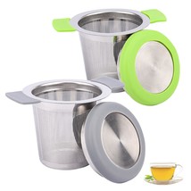 2Pcs Tea Infusers - For Loose Tea - Large Extra Fine Mesh Tea Brewing Basket Loo - £19.76 GBP