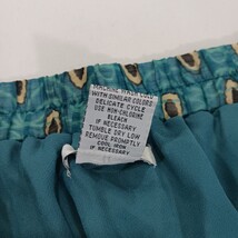 Dressbarn RN#94174 Women's Green Floral Elastic Waist Pull On Skirt Size Skirt image 4