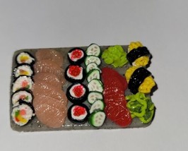 Dollhouse Sushi Platter Tamago California Roll Wasabi Doll Lunch - £7.23 GBP