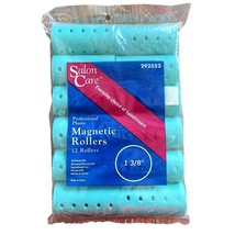 12 Salon Care Magnetic Plastic Curler Rollers 1.3/8 in New in Pack u - £8.96 GBP