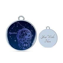 Express Your Love Gifts Aquarius Constellation Queen Engraved Stainless Steel Ci - £36.58 GBP