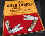 2 Vintage knife collection WILD TURKEY hand made surgical steel NEW WITH... - £31.37 GBP