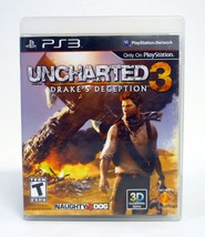 Uncharted 3: Drake&#39;s Deception Authentic Sony PlayStation 3 PS3 Game 2011 - £2.32 GBP