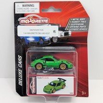 Majorette Porsche 911 GT3 RS Green 1/63 Diecast Car Deluxe Series Rubber... - $7.97