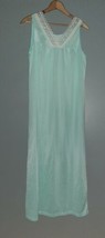Grants Vintage Green Sleeveless Nightgown Dress Lace - $24.99