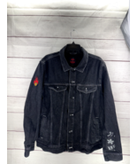 Vans x Stranger Things Hellfire Club Black Jean Jacket Size X-Large XL - £58.41 GBP