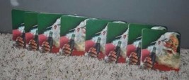 Christmas Coasters 8 Coke Coca-Cola Christmas Santa Cork - $5.94