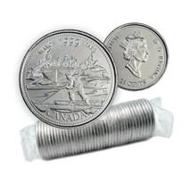 1999 Canadian 25-Cent March: The Log Drive Millennium Quarter Original Coin Roll - £23.19 GBP