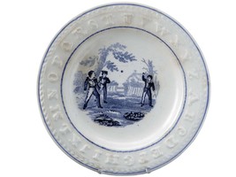 c1870 Powell Bishop Staffordshire ABC Plate - £74.25 GBP