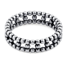 Bead Eternity Ring Size 9 Solid 925 Sterling Silver - £12.02 GBP