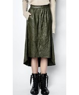  Zadig &amp; Voltaire Joslin Cuir Froisse Crinkled Leather Skirt Pockets $62... - $338.49 CAD