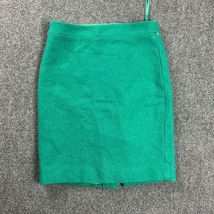 J Crew Skirt Womens 00 Green Straight Pencil Mini Wool Blend - €13,75 EUR